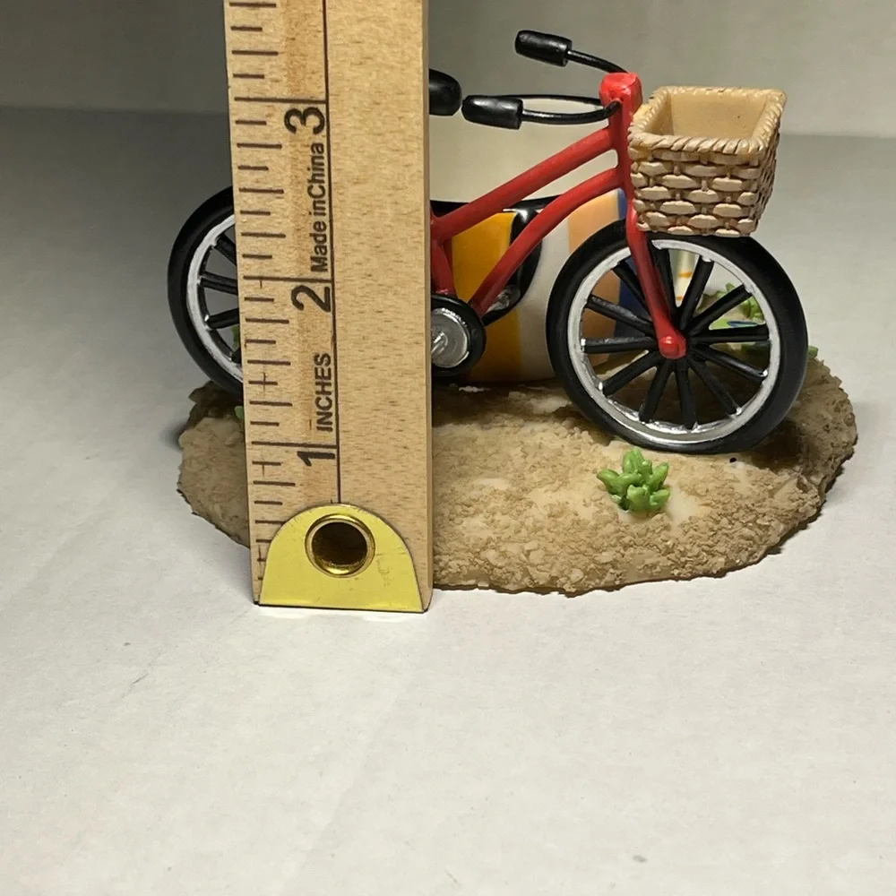 Yankee Candle Tea Light Holder Beach Themed with Red Bike‎